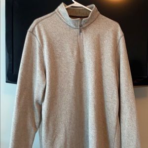 Tan 1/4 zip sweater